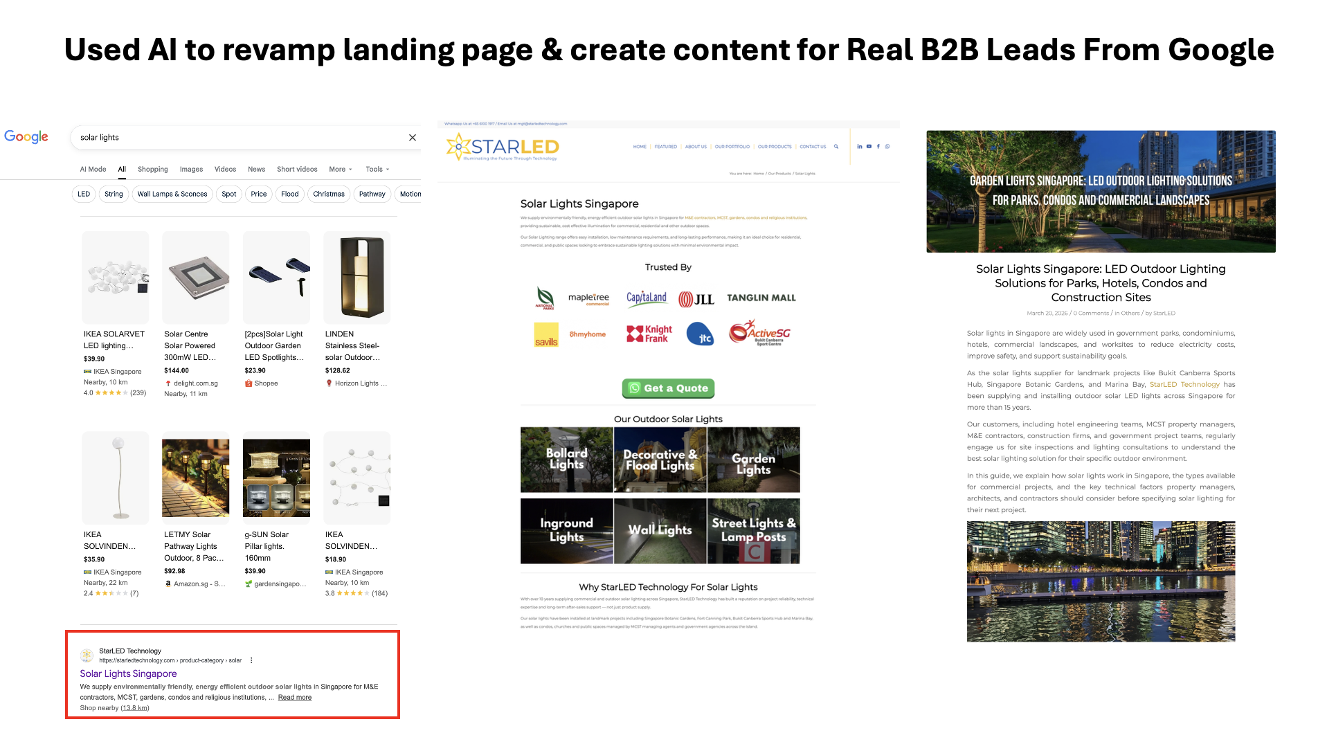 StarLED B2B leads from Google